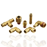 DOT Compression Fittings Brass Push Connect Air Brake Hose Male Adapter Union Tee Swivel 1/4 DOT Tube OD Truck Trailer